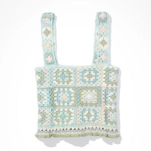 BRAND NEW American Eagle Cropped Crochet Tank Top